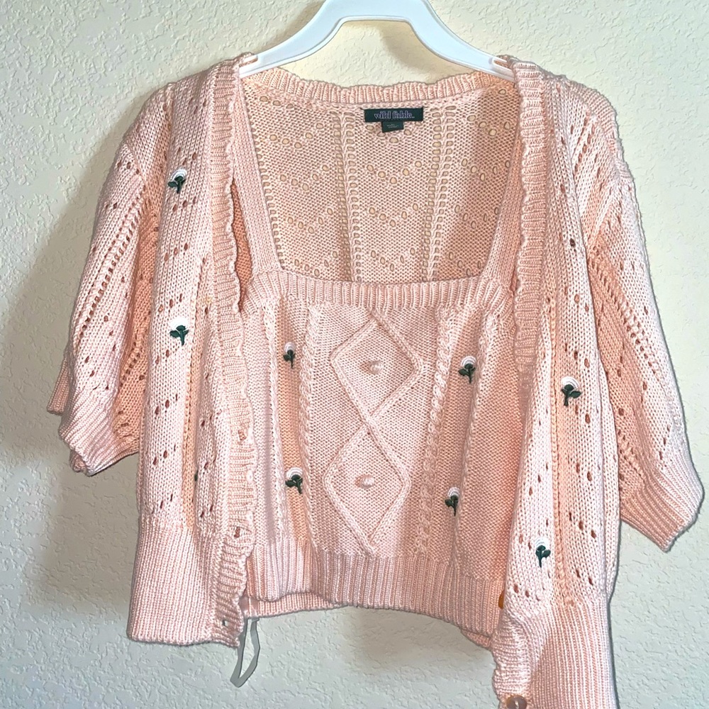 Crop Sweater Tank Top Combo